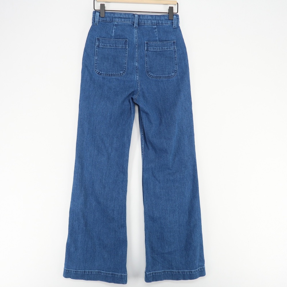 & Other Stories Paris Atelier Jeans Womens 28 Blue High Rise Wide Leg Flare - Picture 2 of 8